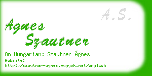 agnes szautner business card